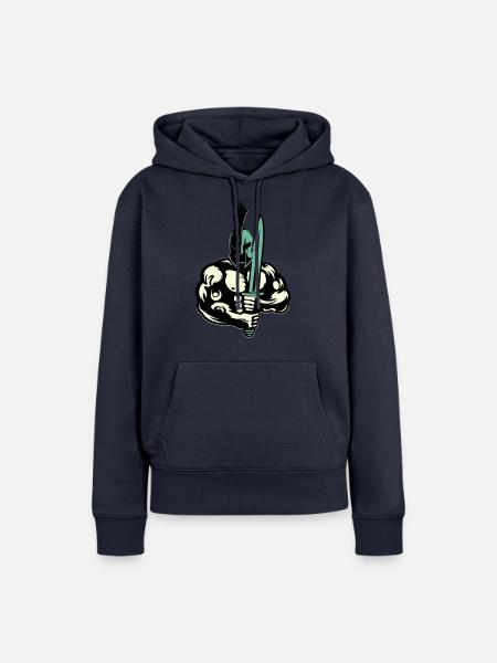 Sparta Warrior - Frauen Premium Bio Hoodie - Navy