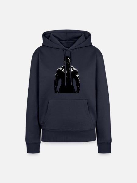 Bodybuilder 1 - Frauen Premium Bio Hoodie - Navy