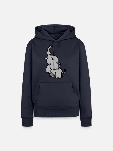 Elefant - Elephant - éléphant - Frauen Premium Bio Hoodie - Navy