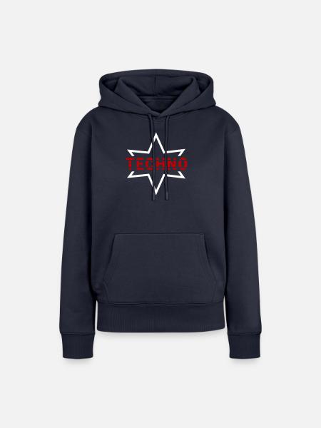 Techno Music Festival Rave Design - Frauen Premium Bio Hoodie - Navy
