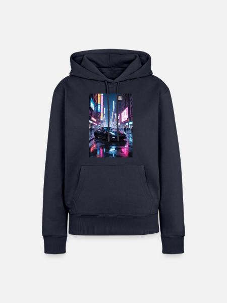 Auto-Cyberpunk. - Frauen Premium Bio Hoodie - Navy