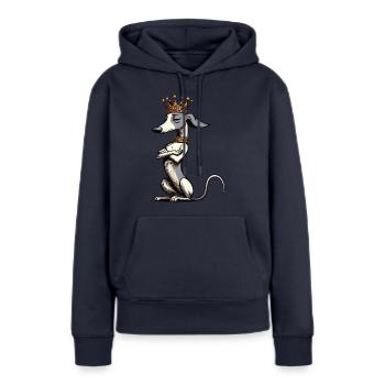 Whippet Windhund Whippets Windhundbesitzer - Frauen Premium Bio Hoodie - Navy - Vorne - Julia (174cm)