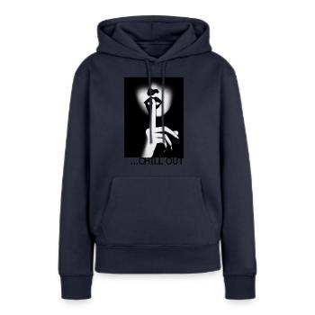 Chill Out - Frauen Premium Bio Hoodie - Navy - Vorne - Julia (174cm)
