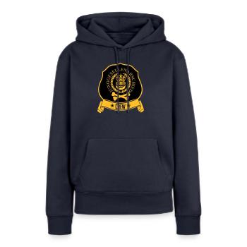 Baccalauréat - JGA - Sweat à capuche Premium bio Femme - bleu marine - Devant - Julia (174cm)