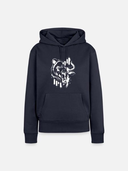 2 Face on Wallstreet - Frauen Premium Bio Hoodie - Navy