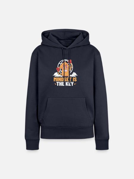 MINDSET IS EVERYTHING - Frauen Premium Bio Hoodie - Navy