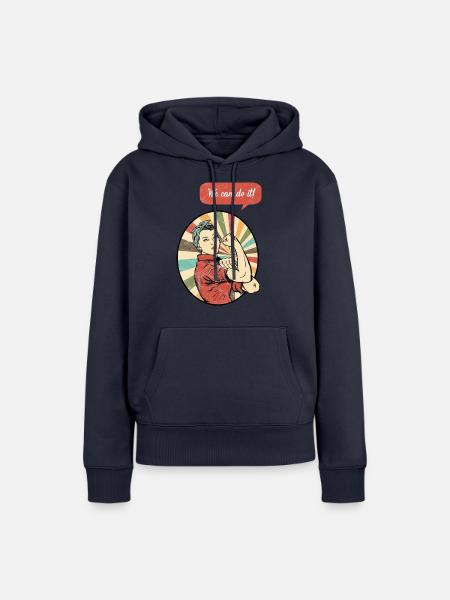 Women Power. We can do it - Frauen Premium Bio Hoodie - Navy