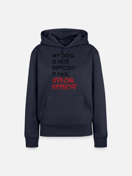 schwieriger Hund - Frauen Premium Bio Hoodie - Navy