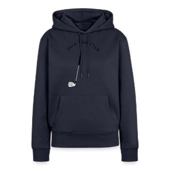 Treten Sie dem Club bei - Frauen Premium Bio Hoodie - Navy - Vorne - Julia (174cm)