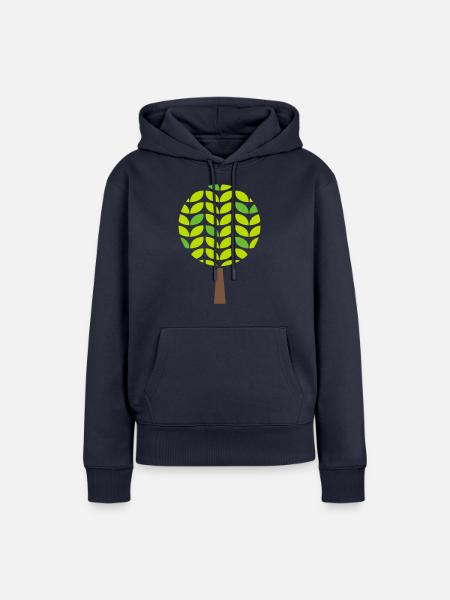 tree - Frauen Premium Bio Hoodie - Navy