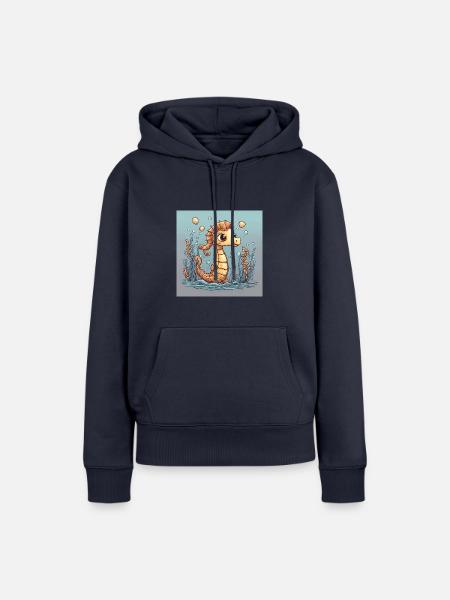 Seepferd / Seepferdchen - Frauen Premium Bio Hoodie - Navy
