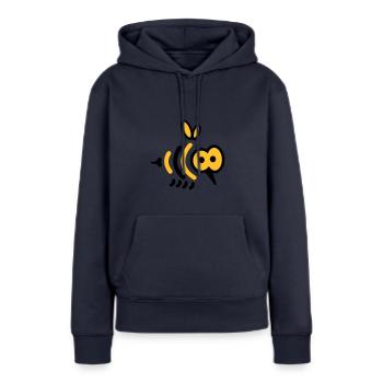 Kleine Biene mit Stachel - Design Biene - Frauen Premium Bio Hoodie - Navy - Vorne - Julia (174cm)