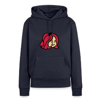 fille de cute - fille mignonne 3 - Sweat à capuche Premium bio Femme - bleu marine - Devant - Julia (174cm)