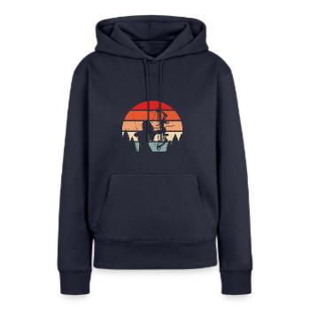 Bogensport Pfeil und Bogen Schützin Bogenschießen - Frauen Premium Bio Hoodie - Navy - Vorne - Julia (174cm)