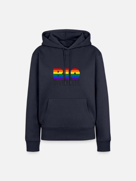 LGBT-Biodiversität - Frauen Premium Bio Hoodie - Navy