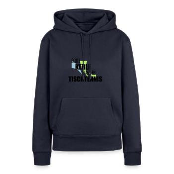 ECHTE KERLE - Frauen Premium Bio Hoodie - Navy - Vorne - Julia (174cm)