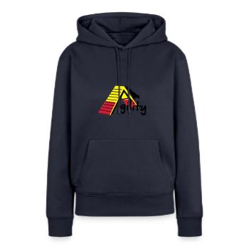 Agility - Frauen Premium Bio Hoodie - Navy - Vorne - Julia (174cm)