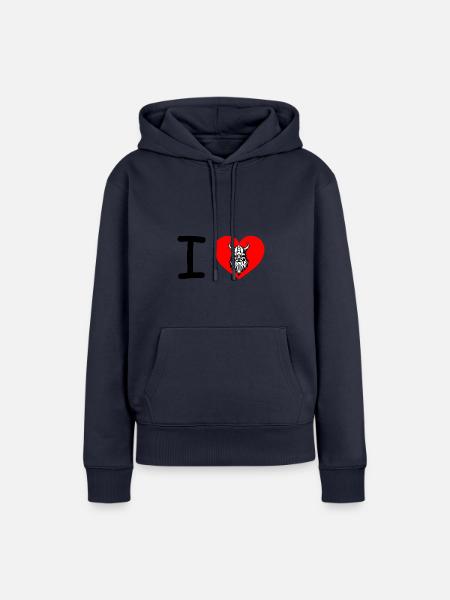 Wikinger Bekleidung - Frauen Premium Bio Hoodie - Navy