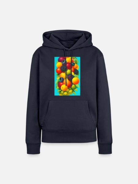 Früchte - Frauen Premium Bio Hoodie - Navy