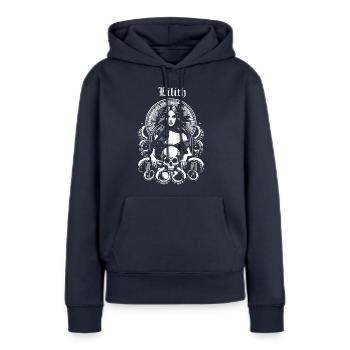 Lilith mythische Göttin. - Frauen Premium Bio Hoodie - Navy - Vorne - Julia (174cm)