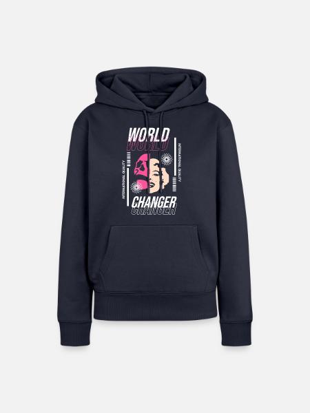 World Changer - Frauen Premium Bio Hoodie - Navy