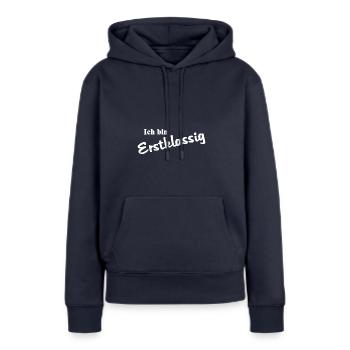 Erstklassig zum Schulanfang - Frauen Premium Bio Hoodie - Navy - Vorne - Julia (174cm)