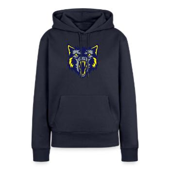 Werwolf Werwolf Wolf 2 - Frauen Premium Bio Hoodie - Navy - Vorne - Julia (174cm)