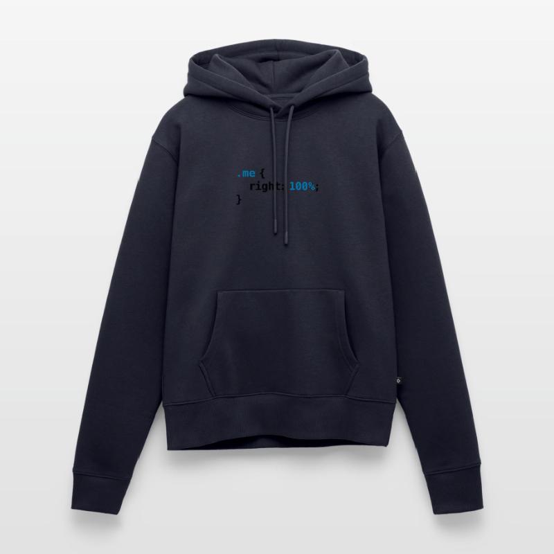 Funny geek - CSS Right 100% Programmer Nerd Tech Women’s Premium Organic Hoodie