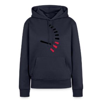 Compteur vitesse - Sweat à capuche Premium bio Femme - bleu marine - Devant - Julia (174cm)
