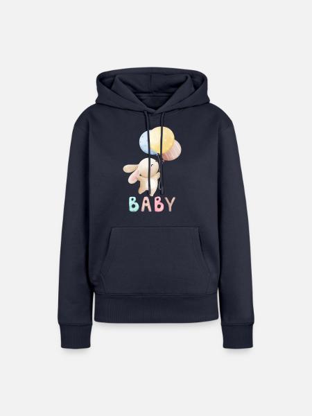 Baby Häschen - Frauen Premium Bio Hoodie - Navy