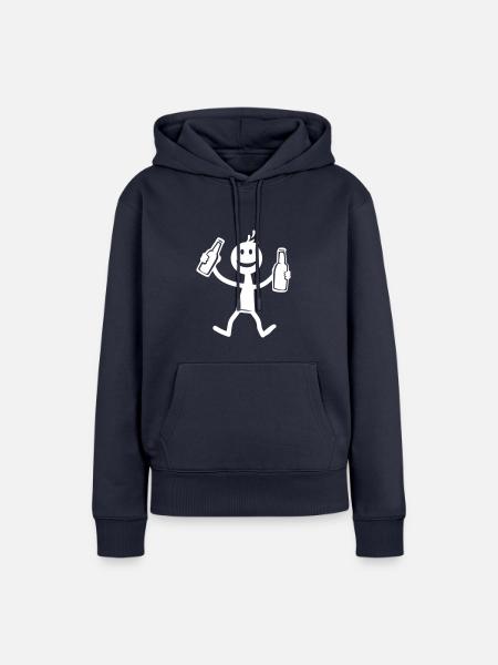 Drinking Bier - Frauen Premium Bio Hoodie - Navy