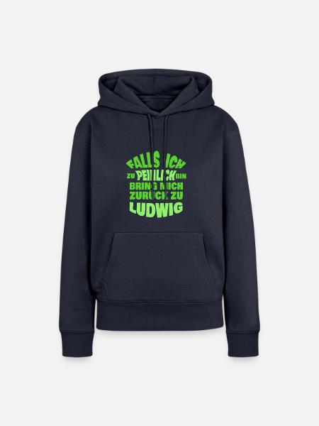 Ludwig als Jungesellenabschied - Frauen Premium Bio Hoodie - Navy