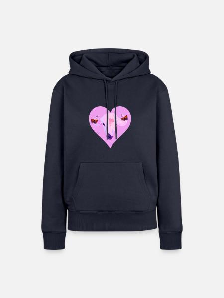 ein Herz für Lämmer - Frauen Premium Bio Hoodie - Navy