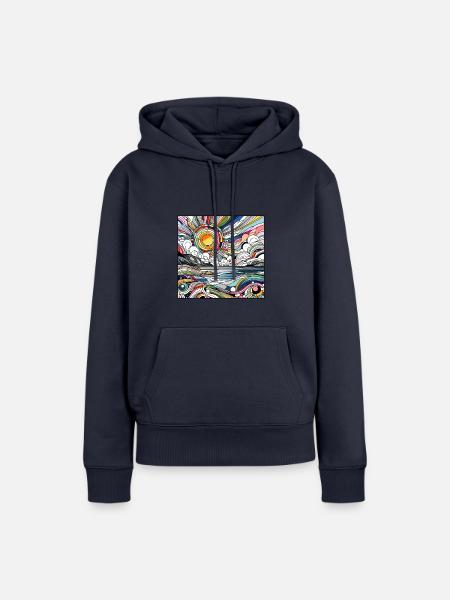 Sonnenstrahlen der Fantasie - Frauen Premium Bio Hoodie - Navy