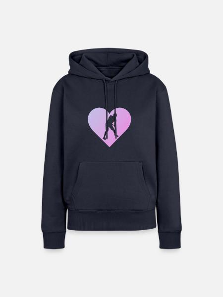 Discgolf Disc Spieler - Frauen Premium Bio Hoodie - Navy