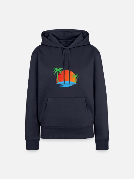 Sunset - Frauen Premium Bio Hoodie - Navy