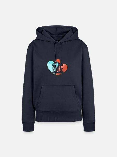 Wasser - Frauen Premium Bio Hoodie - Navy