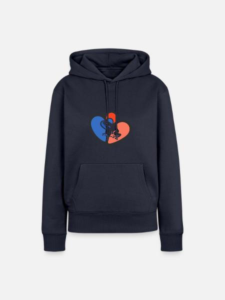 Amphibie Frosch - Frauen Premium Bio Hoodie - Navy