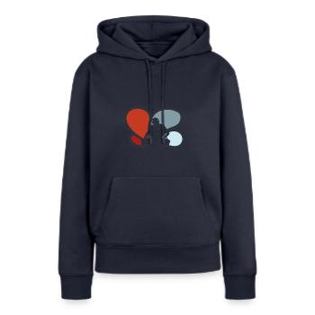 DJ Electro - Sweat à capuche Premium bio Femme - bleu marine - Devant - Julia (174cm)