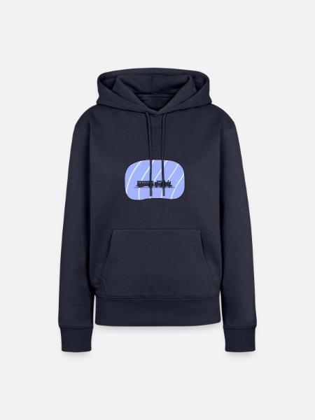 Eisenbahn Lokomotive - Frauen Premium Bio Hoodie - Navy