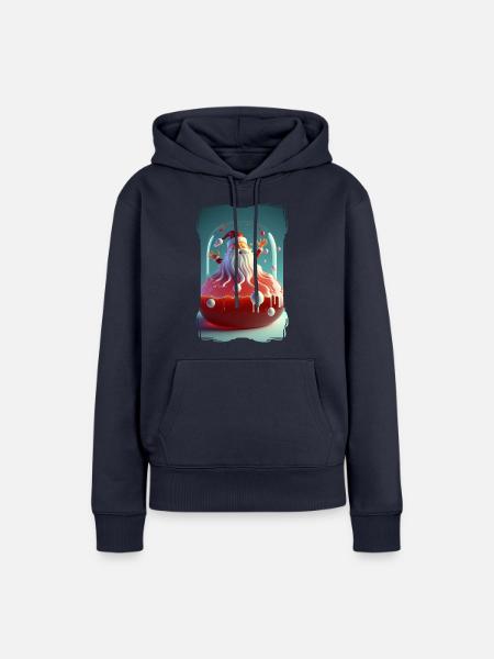 Weihnachtsmann-Gelee - Frauen Premium Bio Hoodie - Navy
