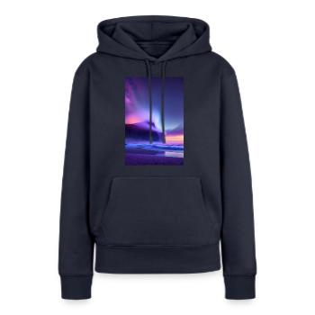 Horizont Fantasy - Frauen Premium Bio Hoodie - Navy - Vorne - Julia (174cm)
