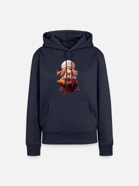 sweet cup cake - Frauen Premium Bio Hoodie - Navy