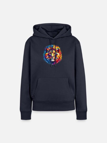 Löwe - Frauen Premium Bio Hoodie - Navy
