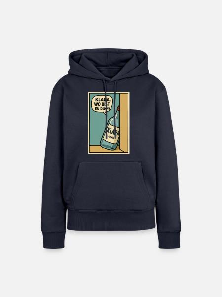wo ist klara - Frauen Premium Bio Hoodie - Navy