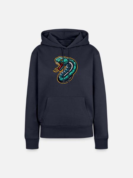 Schlange 2 - Frauen Premium Bio Hoodie - Navy
