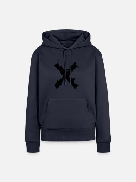 X - Frauen Premium Bio Hoodie - Navy