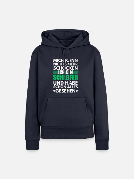 Nicht schockbarer Schleifer - Frauen Premium Bio Hoodie - Navy