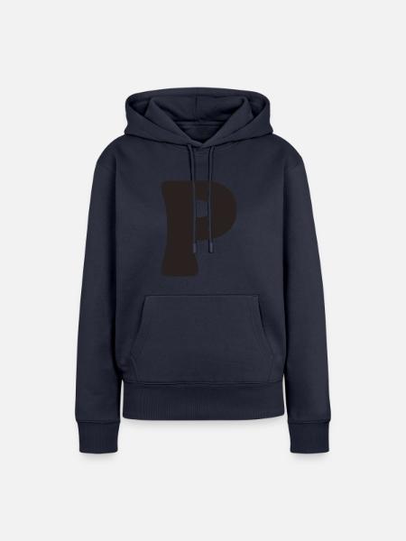 P - Frauen Premium Bio Hoodie - Navy
