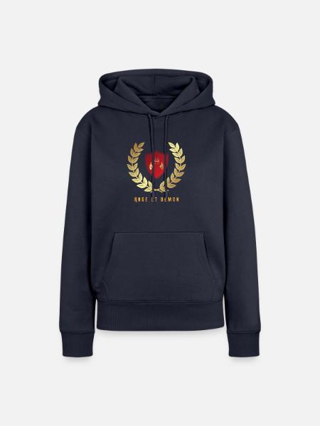 Engel und Dämon - Frauen Premium Bio Hoodie - Navy